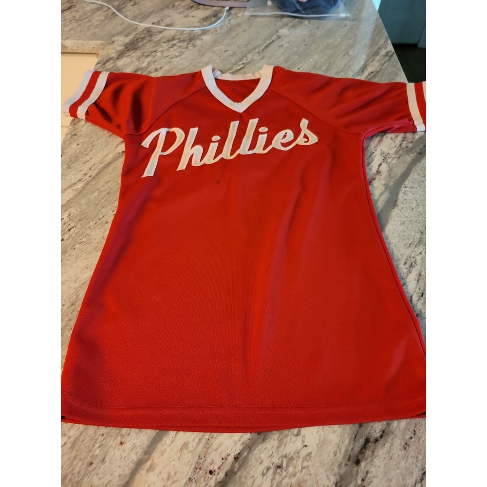 Philadelphia Phillies Youth Jersey Bagwell 21 Red V-Neck Baseball Shirt